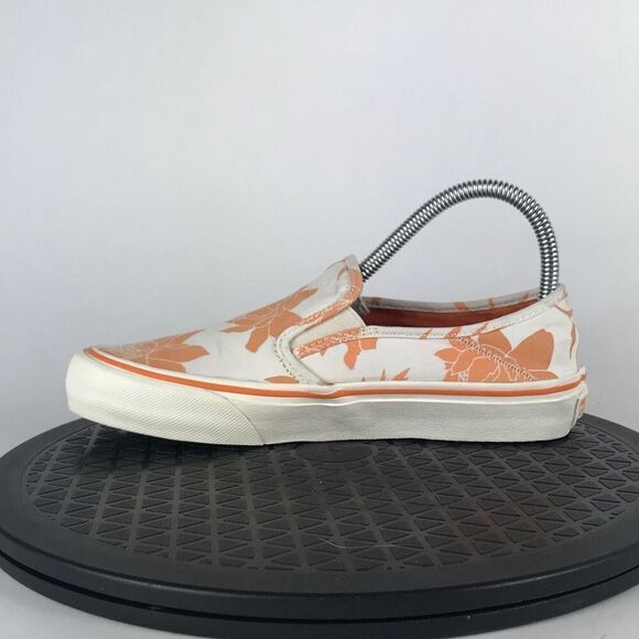 Vans Classic Slip On Ultra Cush Orange/Floral Casual Shoes Women’s Size 7 - Picture 7 of 11